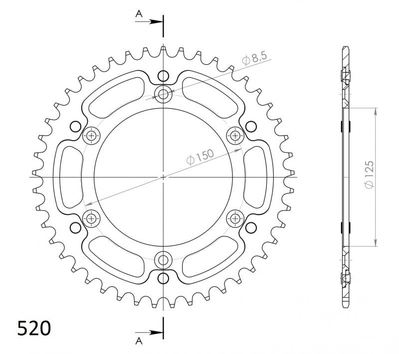 Buy gold Supersprox Stealth Rear Sprocket RST-990:46
