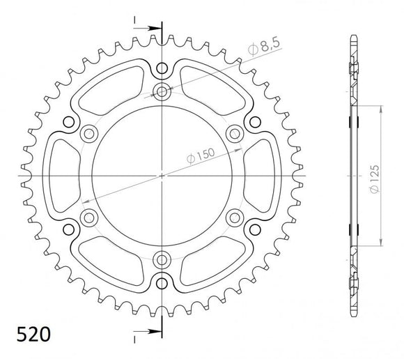 Supersprox Stealth Rear Sprocket RST-990:48