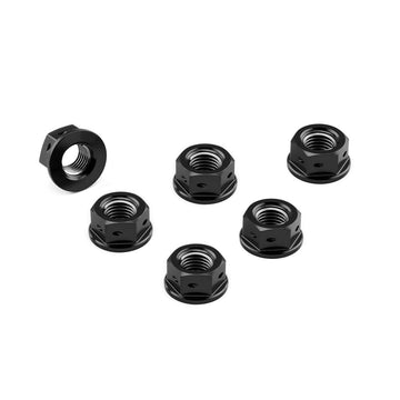 Buy black Aluminium Pro-Bolt M10 Sprocket Nut 10mm x 1.25mm (6 Pack)