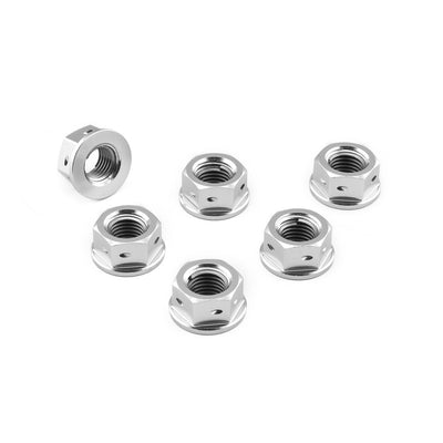 Aluminium Pro-Bolt M10 Sprocket Nut 10mm x 1.25mm (6 Pack)
