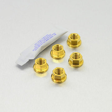 Buy gold Pro-Bolt M12 Stainless Steel Sprocket Nut 12mm x 1.25mm (5 Pack)