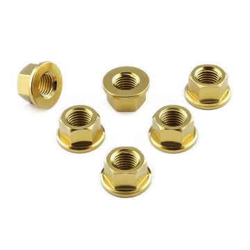 Buy gold Stainless Steel Pro-Bolt M10 Sprocket Nut 10mm x 1.25mm (6 Pack)