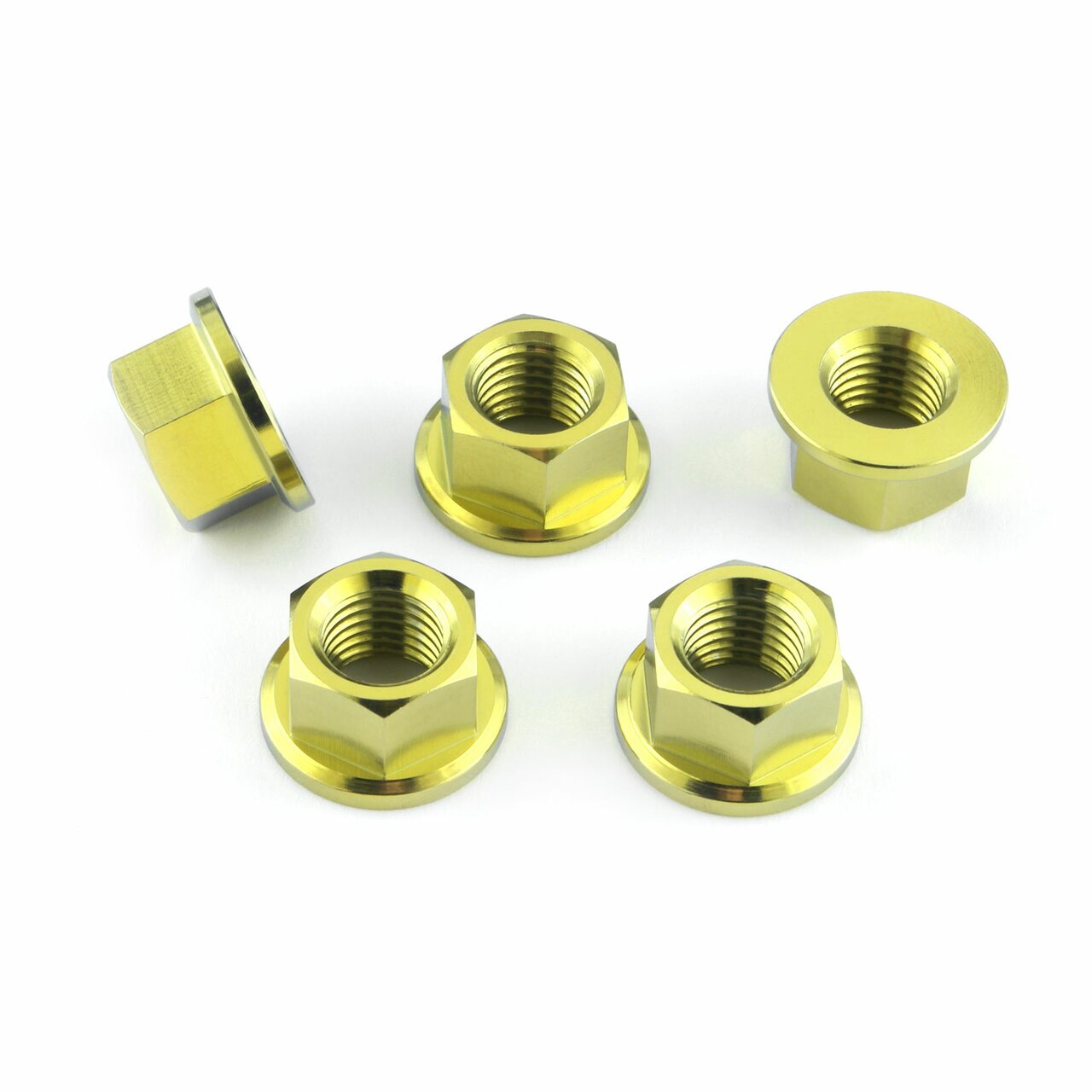 Buy gold Pro-Bolt M10 Titanium Sprocket Nut 10mm x 1.25mm (5 Pack)