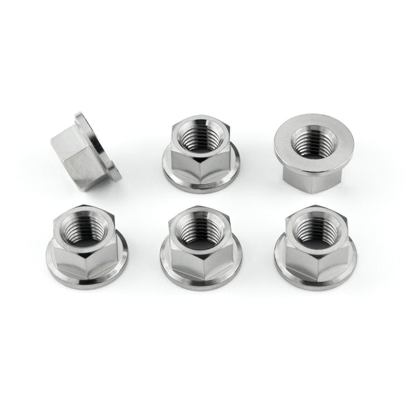 Titanium Pro-Bolt M10 Sprocket Nut 10mm x 1.25mm (6 Pack)