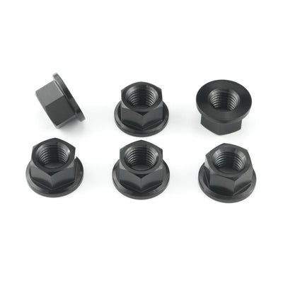 Buy black Titanium Pro-Bolt M10 Sprocket Nut 10mm x 1.25mm (6 Pack)