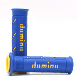 Buy blue-yellow Domino A250 XM2 Super Soft Dual Compound Grips - Choice of Colour
